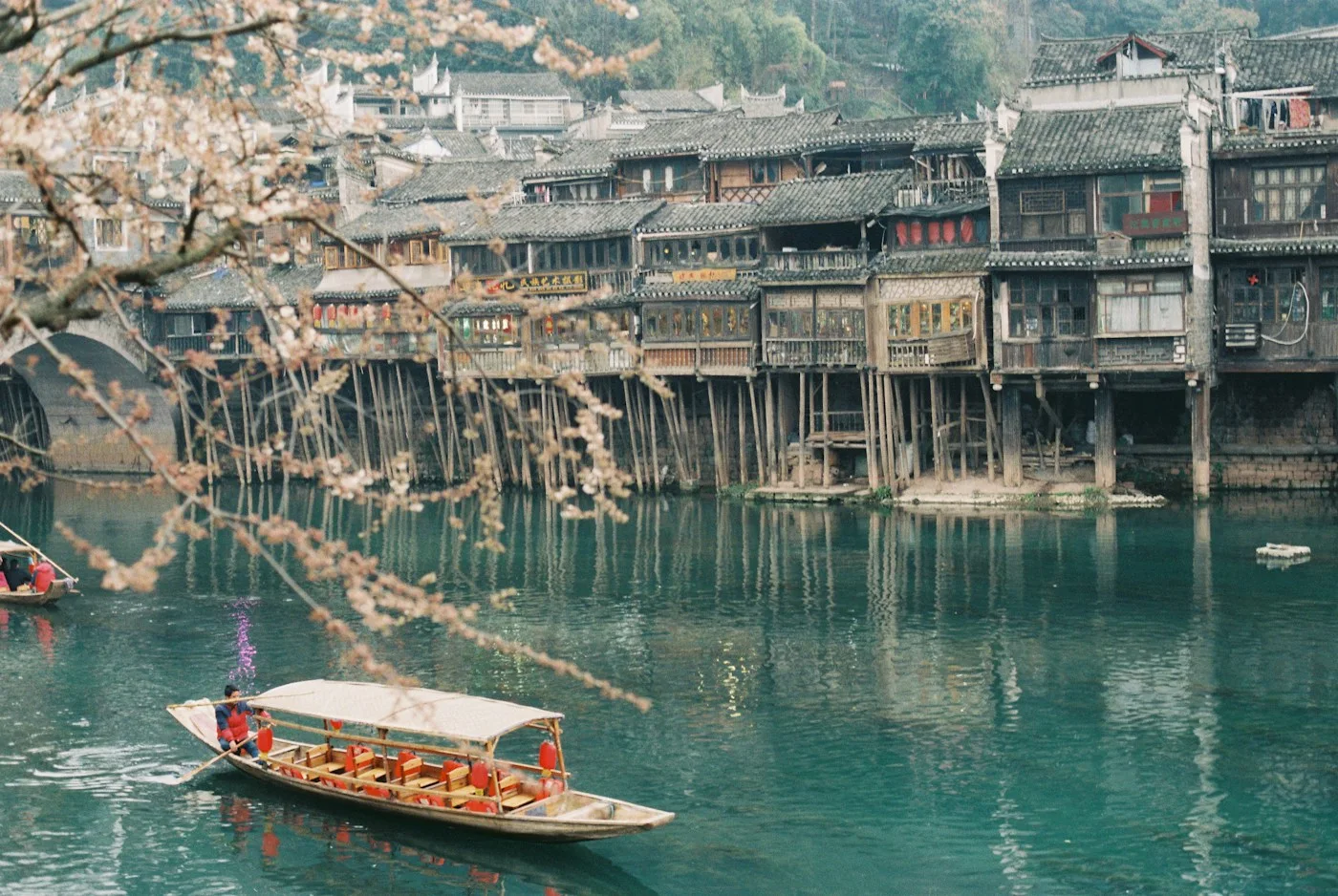 Riverside scenery in Fenghuang
